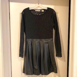 Kersh Lace/Faux Leather Dress